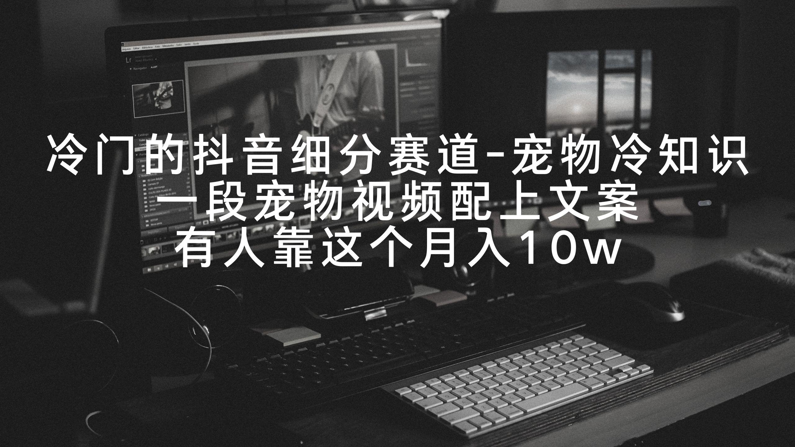 冷门的抖音细分赛道-宠物冷知识，一段宠物视频配上文案，有人靠这个月入10w - 小毅网创-小毅网创