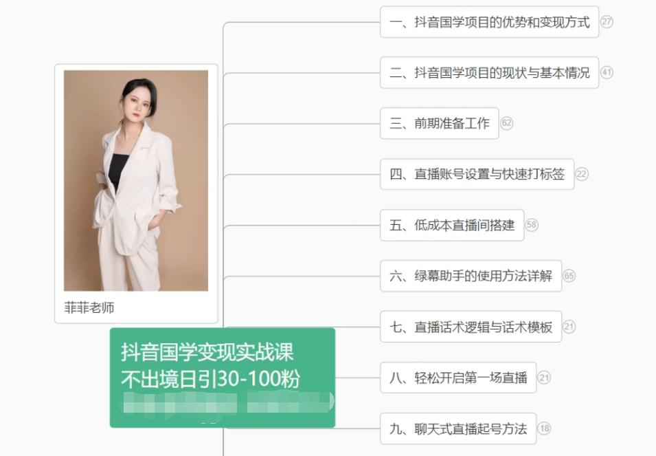 抖音国学变现项目：不出境日引30-100粉实战课程 - 小毅网创-小毅网创