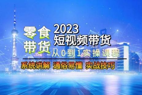 2023短视频带货-零食赛道，从0-1实操课程，系统讲解实战技巧 - 小毅网创-小毅网创