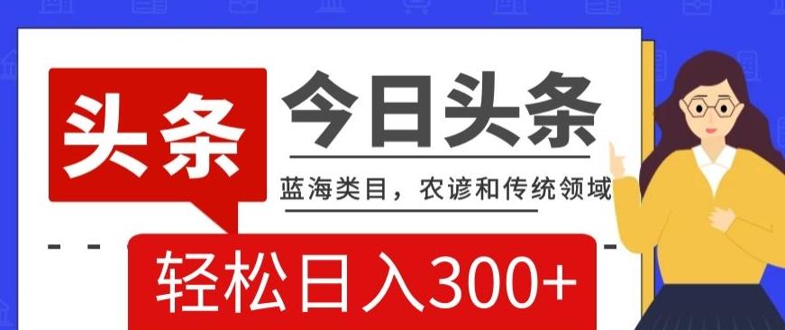 AI头条传统和农谚领域，蓝海类目，搬运+AI优化，轻松日入300+【揭秘】 - 小毅网创-小毅网创