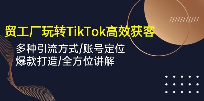 外贸工厂玩转TikTok高效获客，多种引流方式/账号定位/爆款打造/全方位讲解-小毅网创