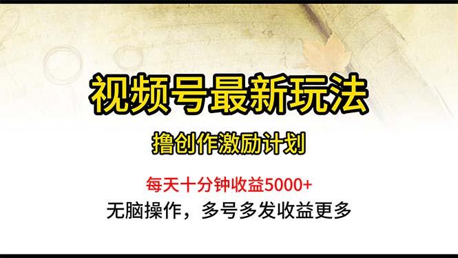 视频号最新玩法，每日一小时月入5000+ - 小毅网创-小毅网创