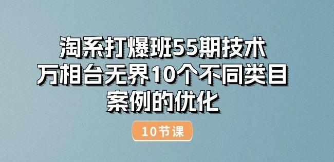 淘系打爆班55期技术：万相台无界10个不同类目案例的优化(10节) - 小毅网创-小毅网创