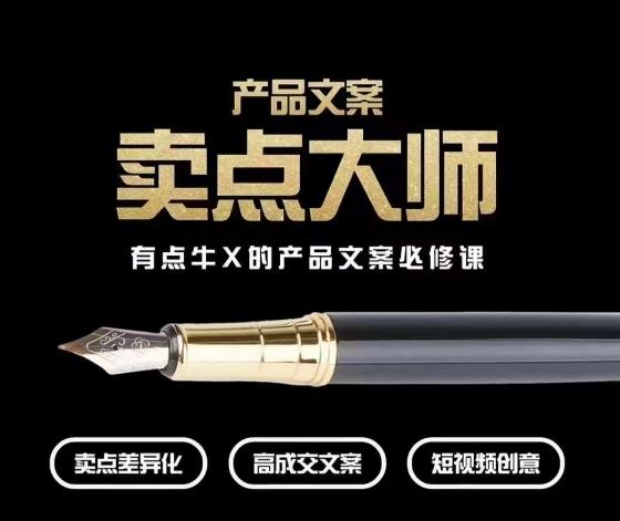 产品文案【卖点大师】高转化电商，有点牛X的产品文案必修课-小毅网创