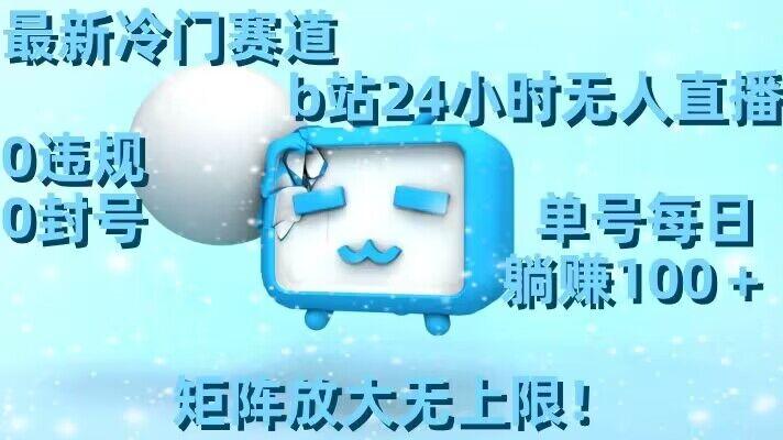 最新冷门赛道，b站24小时无人直播，0违规0封号，单号每日躺赚100＋，矩阵放大无上限【揭秘】 - 小毅网创-小毅网创