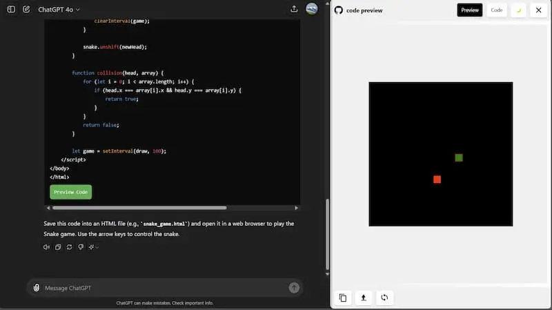 ChatGPT Code Preview｜AI编程预览工具-小毅网创