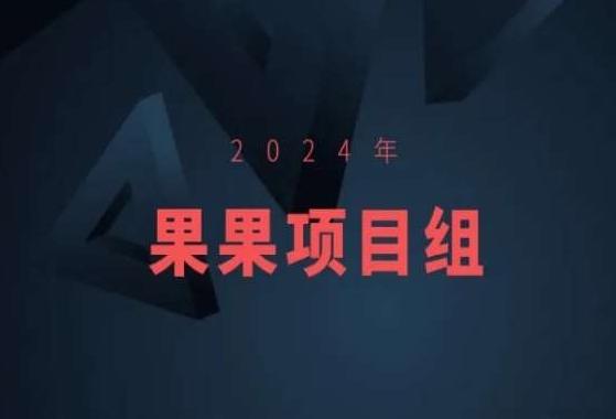 2024年果果项目组项目合集-果果最新项目 - 小毅网创-小毅网创