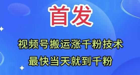 全网首发：视频号无脑搬运涨千粉技术，最快当天到千粉【揭秘】 - 小毅网创-小毅网创