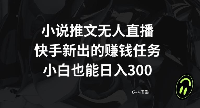 小说推文无人直播，快手新出的赚钱任务，小白也能日入300+【揭秘】 - 小毅网创-小毅网创