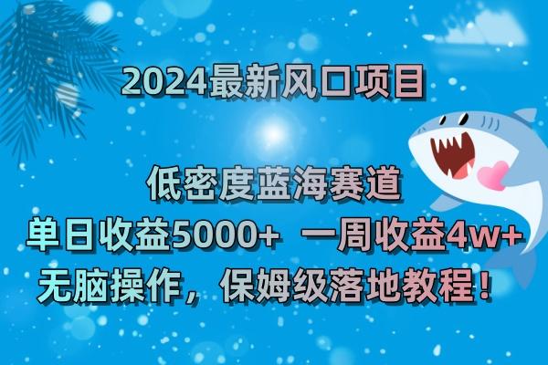 (8545期)2024最新风口项目 低密度蓝海赛道，日收益5000+周收益4w+ 无脑操作，保... - 小毅网创-小毅网创