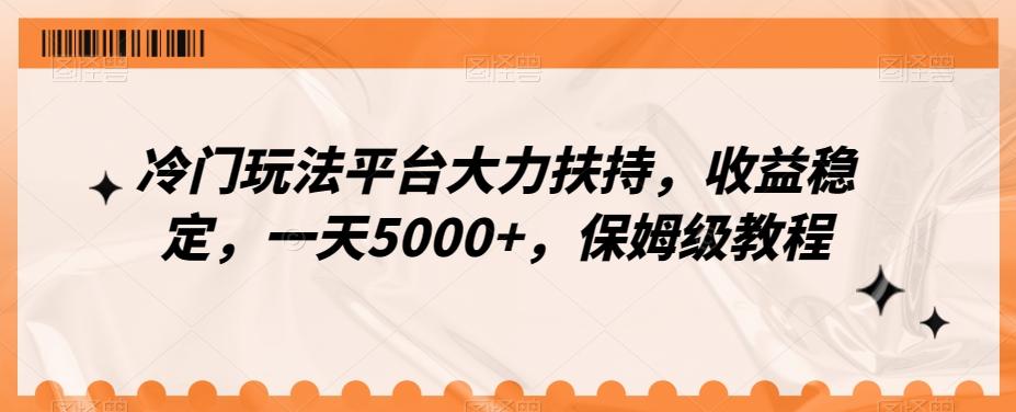冷门玩法平台大力扶持，收益稳定，一天5000+，保姆级教程（附抖音7天起号法） - 小毅网创-小毅网创