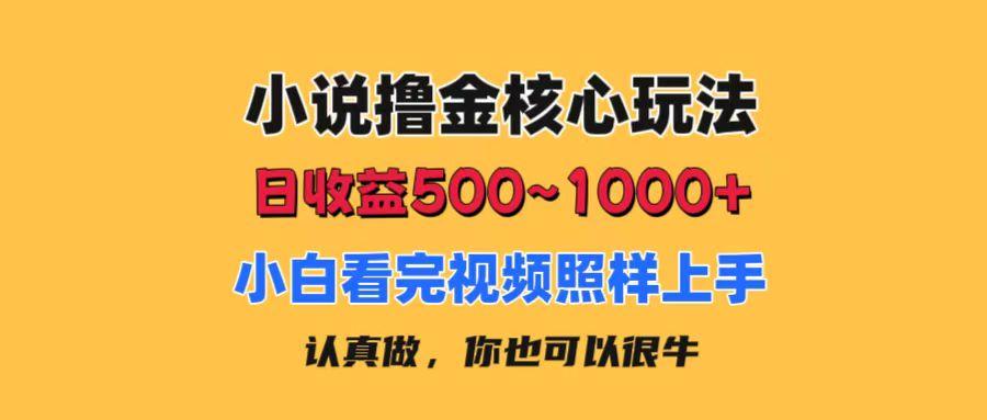 小说撸金核心玩法，日收益500-1000+，小白看完照样上手，0成本有手就行 - 小毅网创-小毅网创