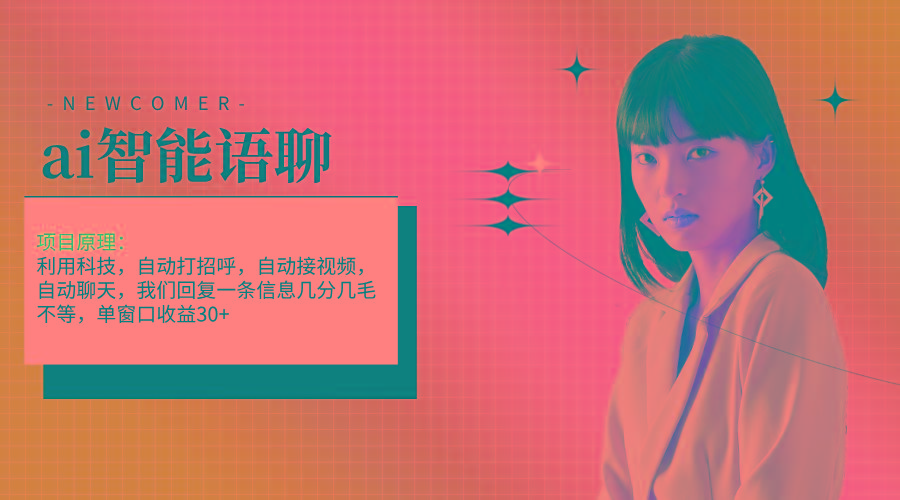 ai智能语聊，单窗口30+单机500+，无脑干！！！ - 小毅网创-小毅网创