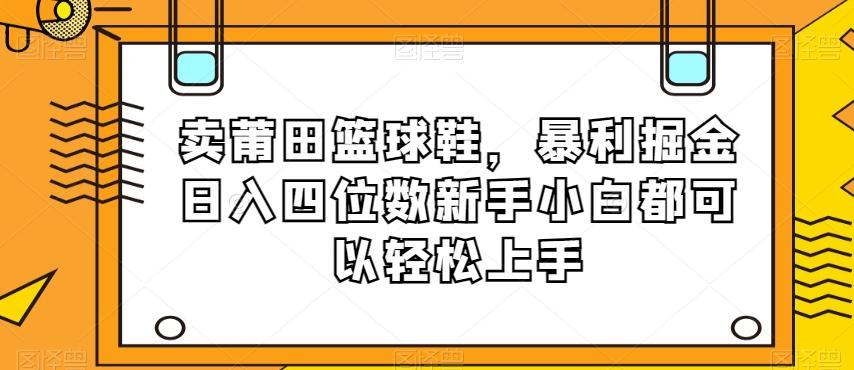 卖莆田篮球鞋，暴利掘金日入四位数新手小白都可以轻松上手【揭秘】 - 小毅网创-小毅网创