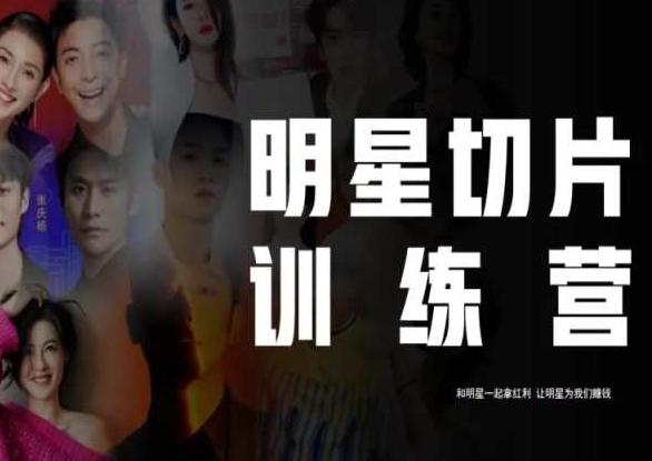 王子·明星切片线上训练营（2023），和明星一起拿红利，让明星为我们赚钱-小毅网创