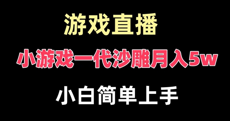 玩小游戏一代沙雕月入5w，爆裂变现，快速拿结果，高级保姆式教学【揭秘】 - 小毅网创-小毅网创