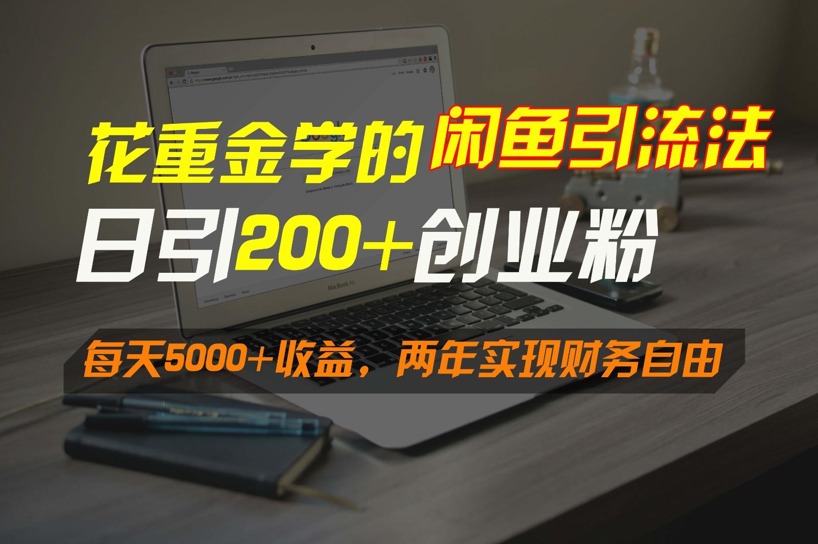 花重金学的闲鱼引流法，日引流300+创业粉，每天5000+收益，两年实现财务自由-小毅网创