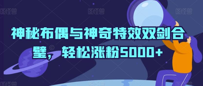 神秘布偶与神奇特效双剑合璧，轻松涨粉5000+【揭秘】-小毅网创