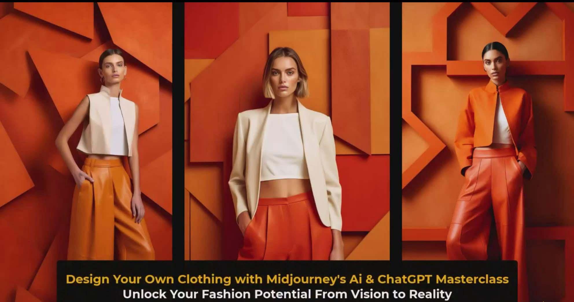 图片[3]-利用 Midjourneys Ai 人工智能设计自己的服装AI大师班-10节课-中英字幕 - 小毅网创-小毅网创