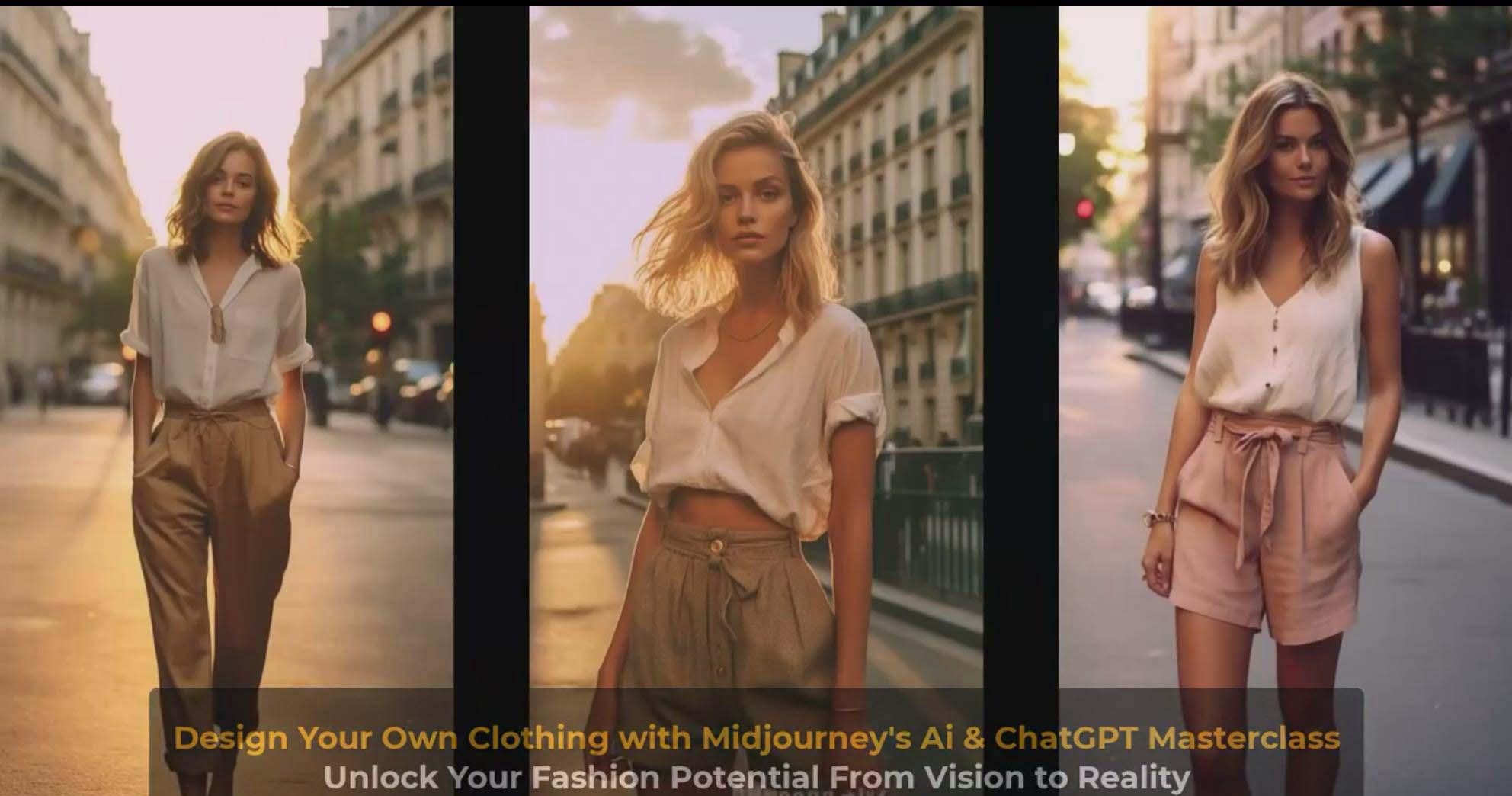 图片[9]-利用 Midjourneys Ai 人工智能设计自己的服装AI大师班-10节课-中英字幕 - 小毅网创-小毅网创