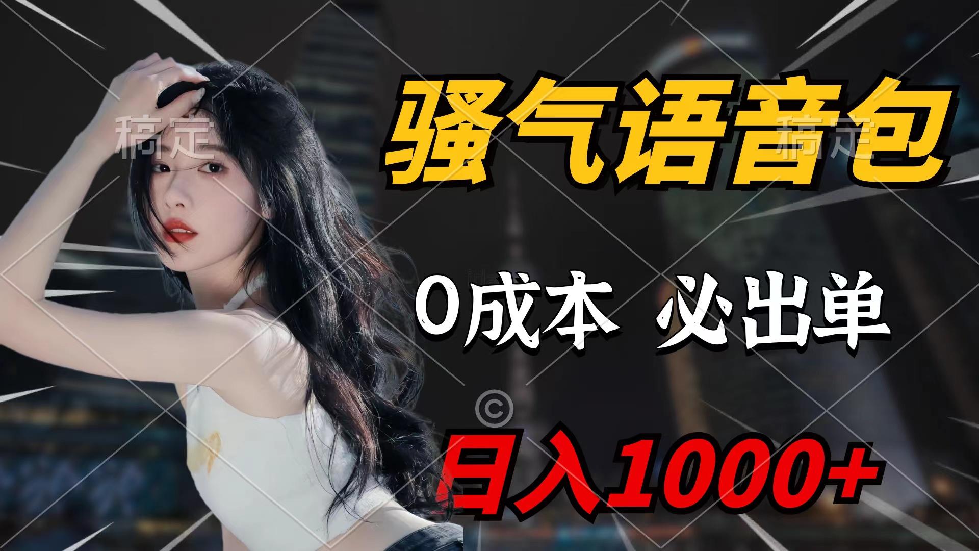 (9517期)骚气语音包，0成本一天1000+闭着眼也能出单 - 小毅网创-小毅网创
