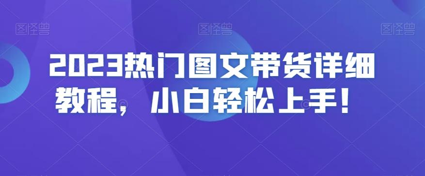 2023热门图文带货详细教程，小白轻松上手！-小毅网创