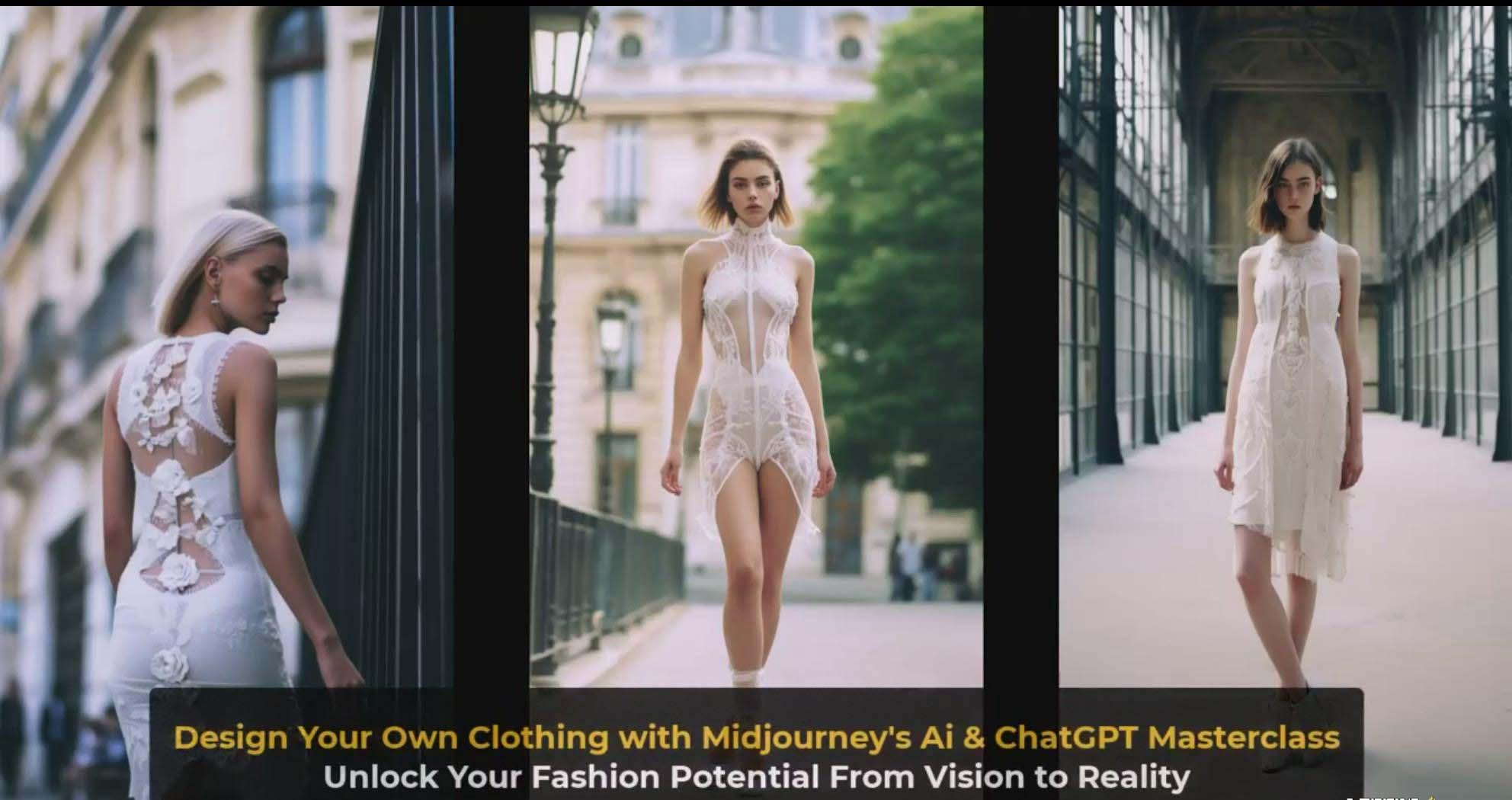 图片[4]-利用 Midjourneys Ai 人工智能设计自己的服装AI大师班-10节课-中英字幕 - 小毅网创-小毅网创