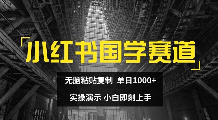 小红书国学赛道，无脑粘贴复制，单日1K，实操演示，小白即刻上手【揭秘】 - 小毅网创-小毅网创