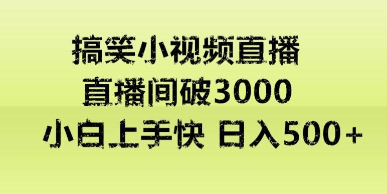快手直播搞笑小视频解说，适合批量矩阵，日入300-500+ - 小毅网创-小毅网创