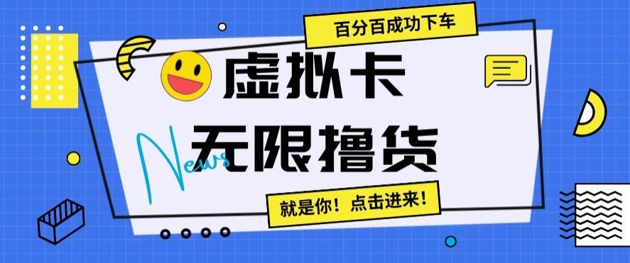 虚拟卡无限撸货，百分百成功下车【仅揭秘】 - 小毅网创-小毅网创