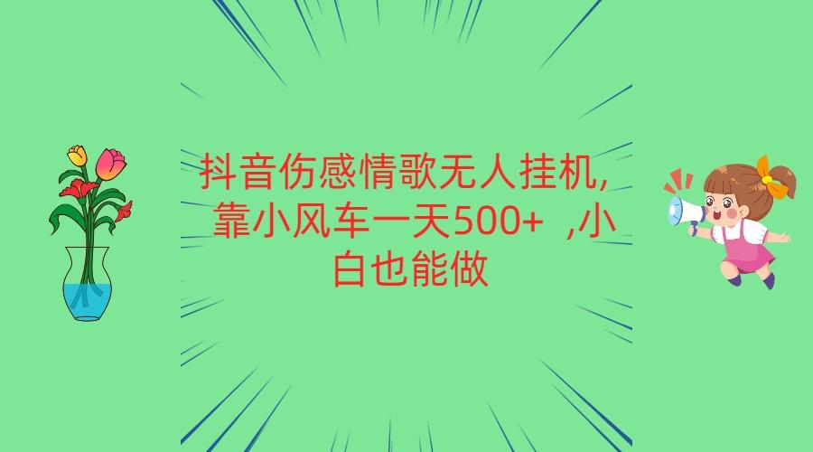 抖音伤感情歌无人挂机 靠小风车一天500+ 小白也能做 - 小毅网创-小毅网创