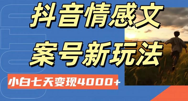 抖音情感文案小白七天变现4000+详细课程 - 小毅网创-小毅网创