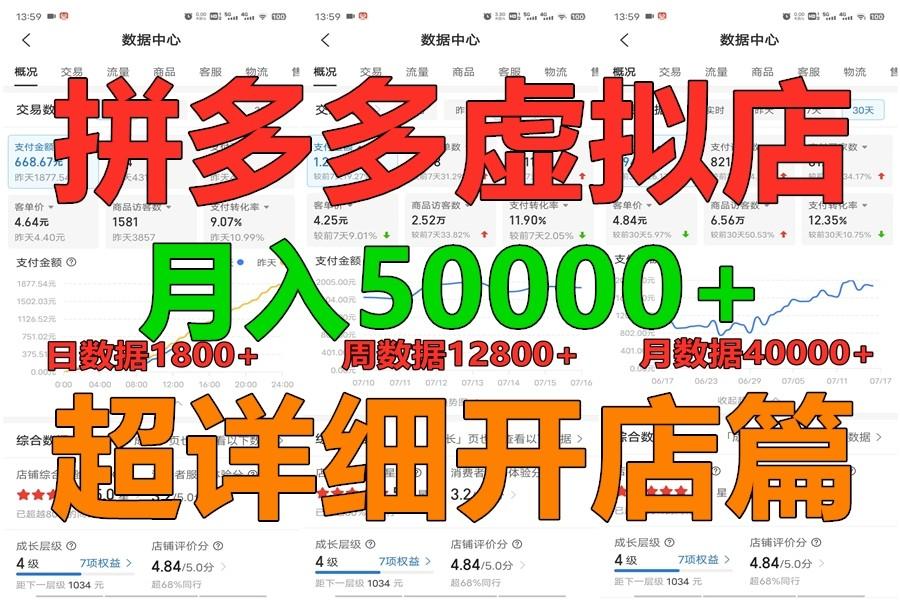 拼多多虚拟电商训练营月入40000+你也行，暴利稳定长久，副业首选 - 小毅网创-小毅网创