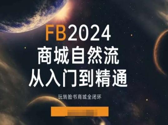 2024Faceboo商城自然流(从入门到精通)，玩转脸书商城全闭环 - 小毅网创-小毅网创