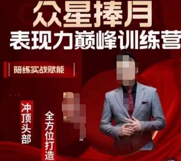 众星捧月表现力巅峰训练营，全方位打造，陪练实战赋能 - 小毅网创-小毅网创