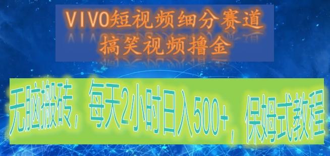 VIVO短视频细分赛道，搞笑视频撸金，无脑搬砖，每天2小时日入500+，保姆式教程-小毅网创