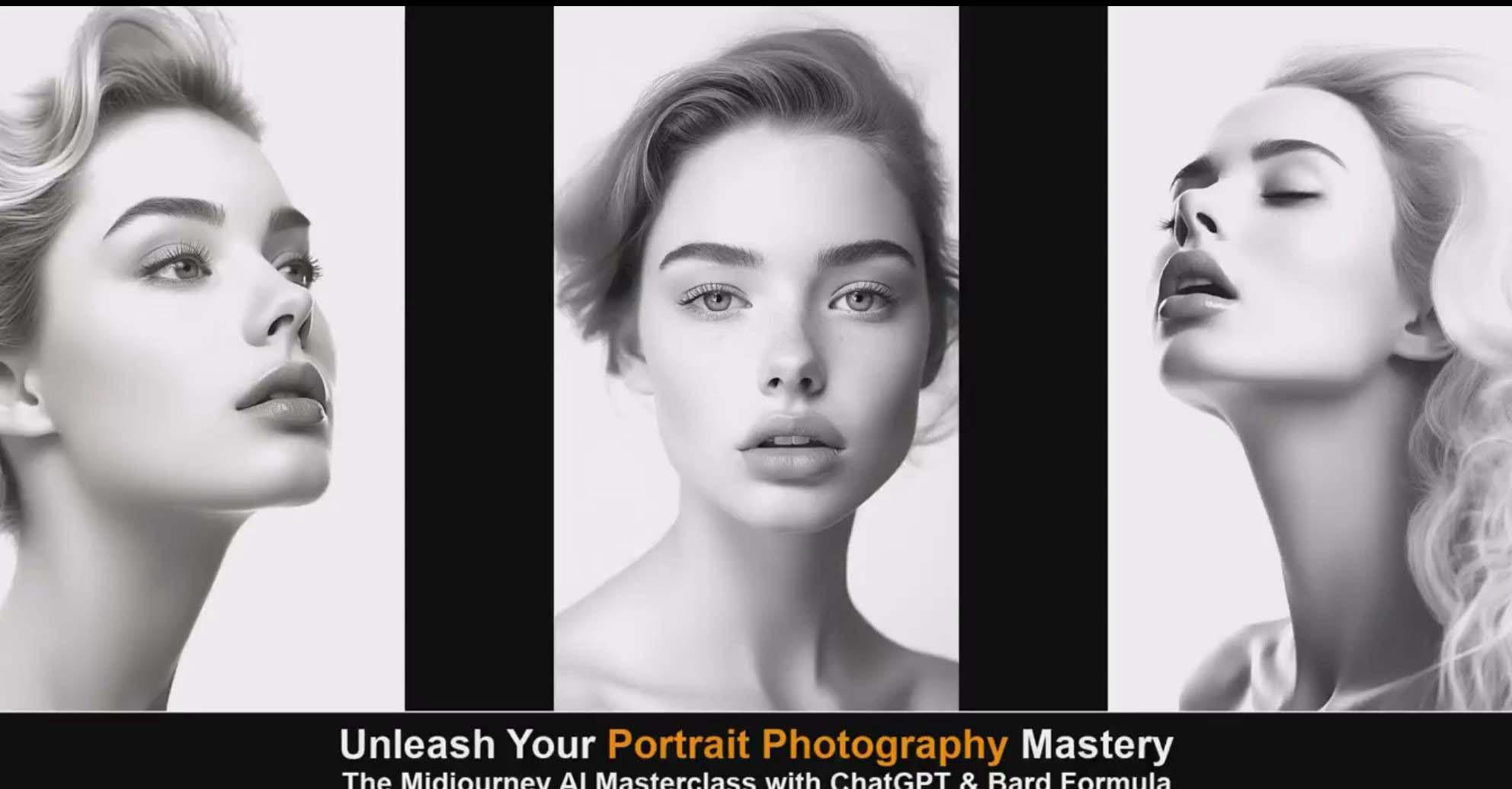 图片[1]-(9312期)Midjourney v5 ChatGPT 和 Bard AI人工智能人像摄影大师班-15节-中英字幕 - 小毅网创-小毅网创