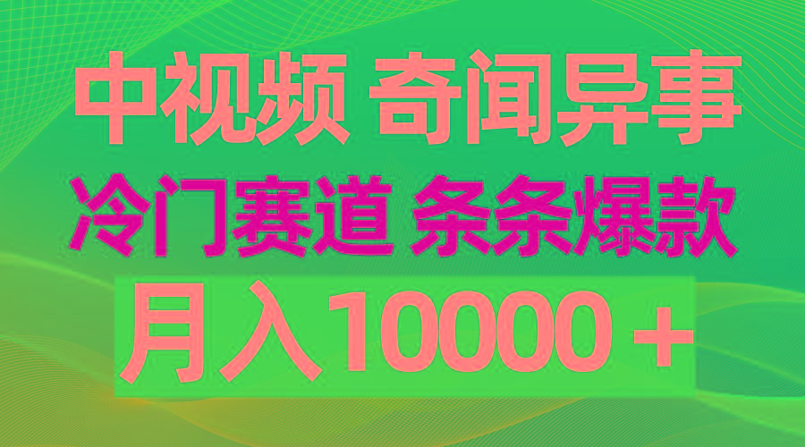 (9627期)中视频奇闻异事，冷门赛道条条爆款，月入10000＋ - 小毅网创-小毅网创