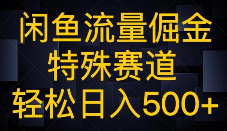 闲鱼流量倔金，特殊赛道，轻松日入500+ - 小毅网创-小毅网创