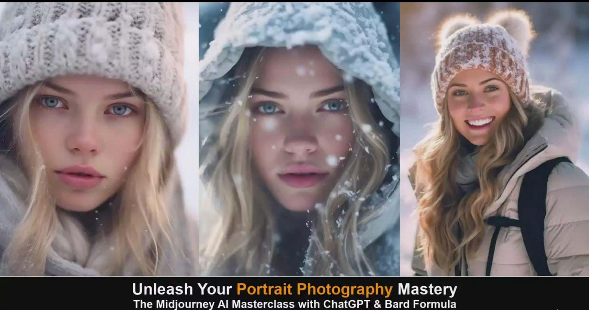 图片[5]-(9312期)Midjourney v5 ChatGPT 和 Bard AI人工智能人像摄影大师班-15节-中英字幕 - 小毅网创-小毅网创