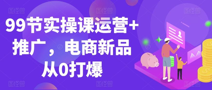 99节实操课运营+推广，电商新品从0打爆 - 小毅网创-小毅网创